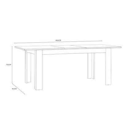 Extending Dining Table 160-207cm in Riviera Oak/Navy