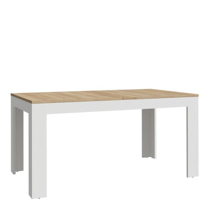 Table à manger extensible 160-207 cm en chêne Riviera/blanc