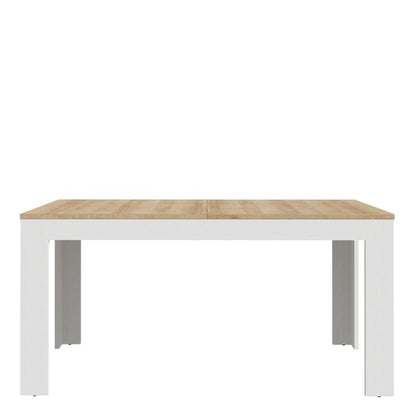 Table à manger extensible 160-207 cm en chêne Riviera/blanc