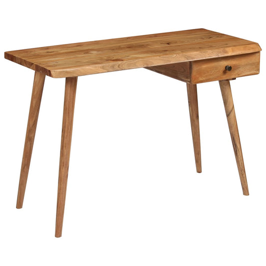 Bureau en bois d'acacia massif 110x50x76 cm