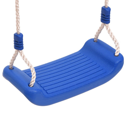 Sièges de balançoire avec cordes 2 pcs Bleu 37x15 cm Polyéthylène