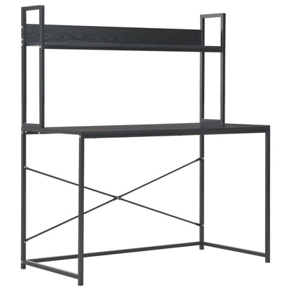 Bureau d'ordinateur Noir 120x60x138 cm