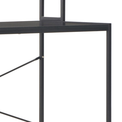 Bureau d'ordinateur Noir 120x60x138 cm