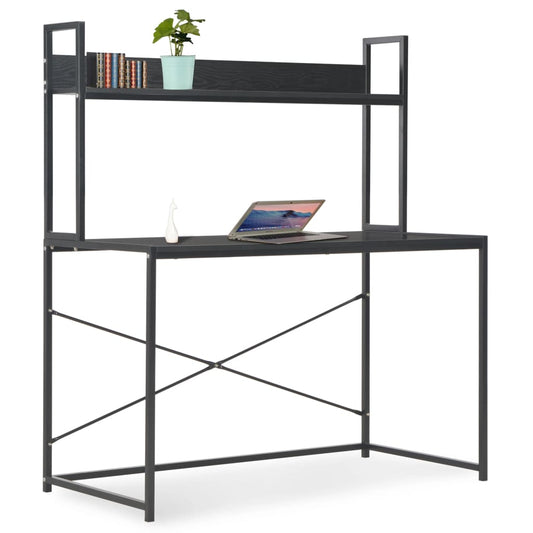 Bureau d'ordinateur Noir 120x60x138 cm
