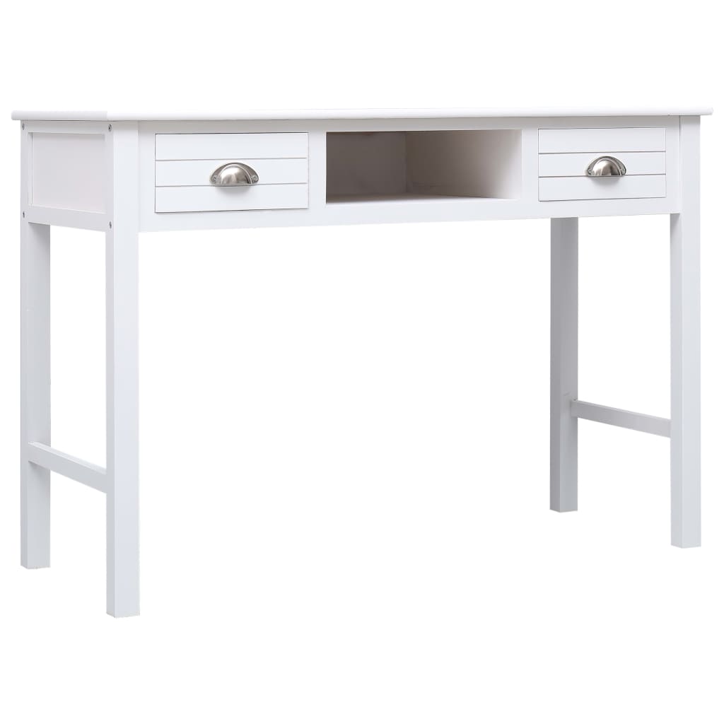 Writing Desk White 110x45x76 cm Wood
