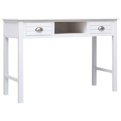 Writing Desk White 110x45x76 cm Wood