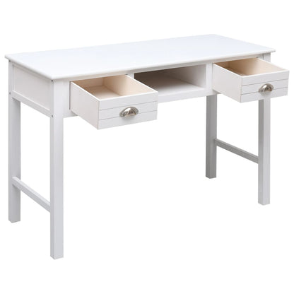 Writing Desk White 110x45x76 cm Wood