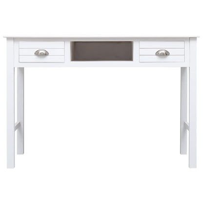 Writing Desk White 110x45x76 cm Wood