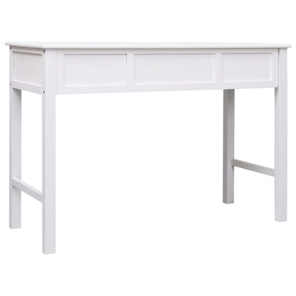 Writing Desk White 110x45x76 cm Wood
