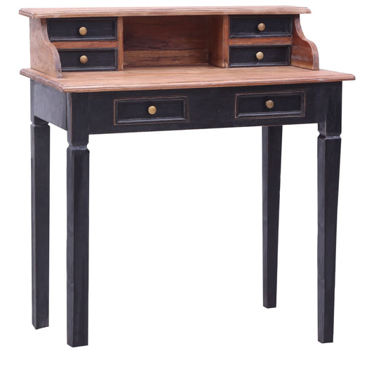 Bureau avec tiroirs 90x50x101 cm Bois d'acajou massif