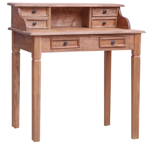 Bureau avec tiroirs 90x50x101 cm Bois d'acajou massif