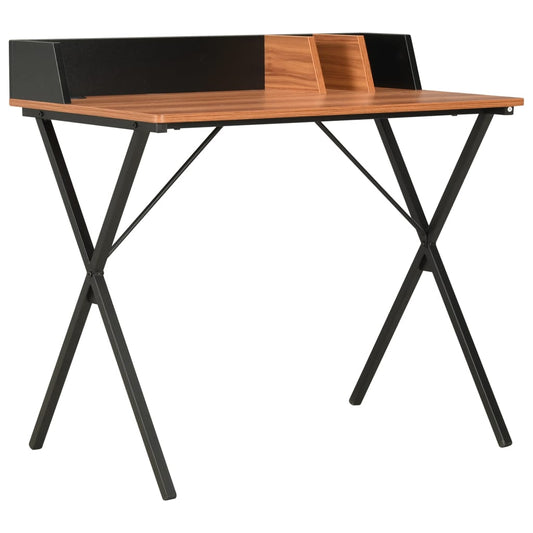 Bureau Noir et Marron 80x50x84 cm
