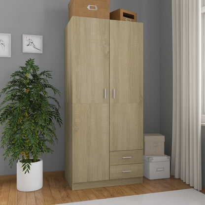 Wardrobe 80X52X180 Cm Engineered Wood