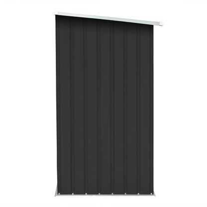 Garden Log Storage Shed Galvanised Steel 163X83X154 Cm