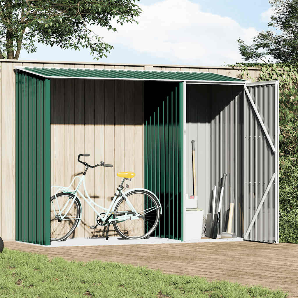 Garden Firewood Shed 245X98X159 Cm Galvanised Steel