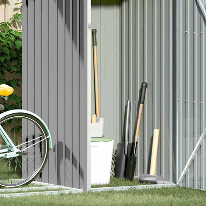 Garden Firewood Shed 245X98X159 Cm Galvanised Steel