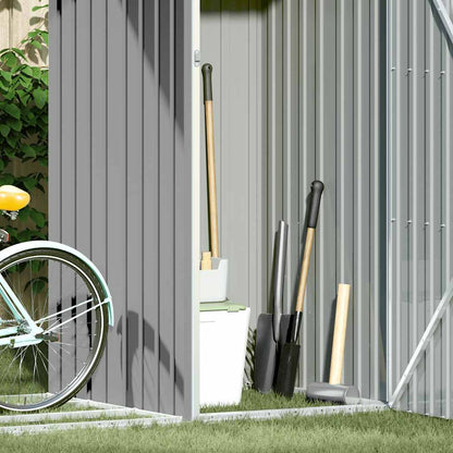 Garden Firewood Shed 245X98X159 Cm Galvanised Steel