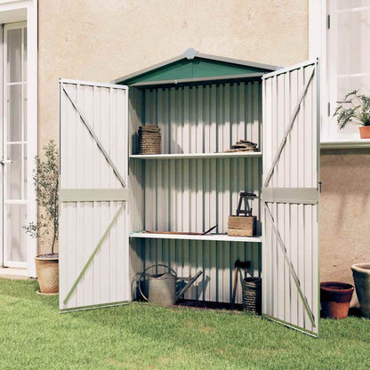 Garden Shed 116X45X175 Cm Galvanised Steel