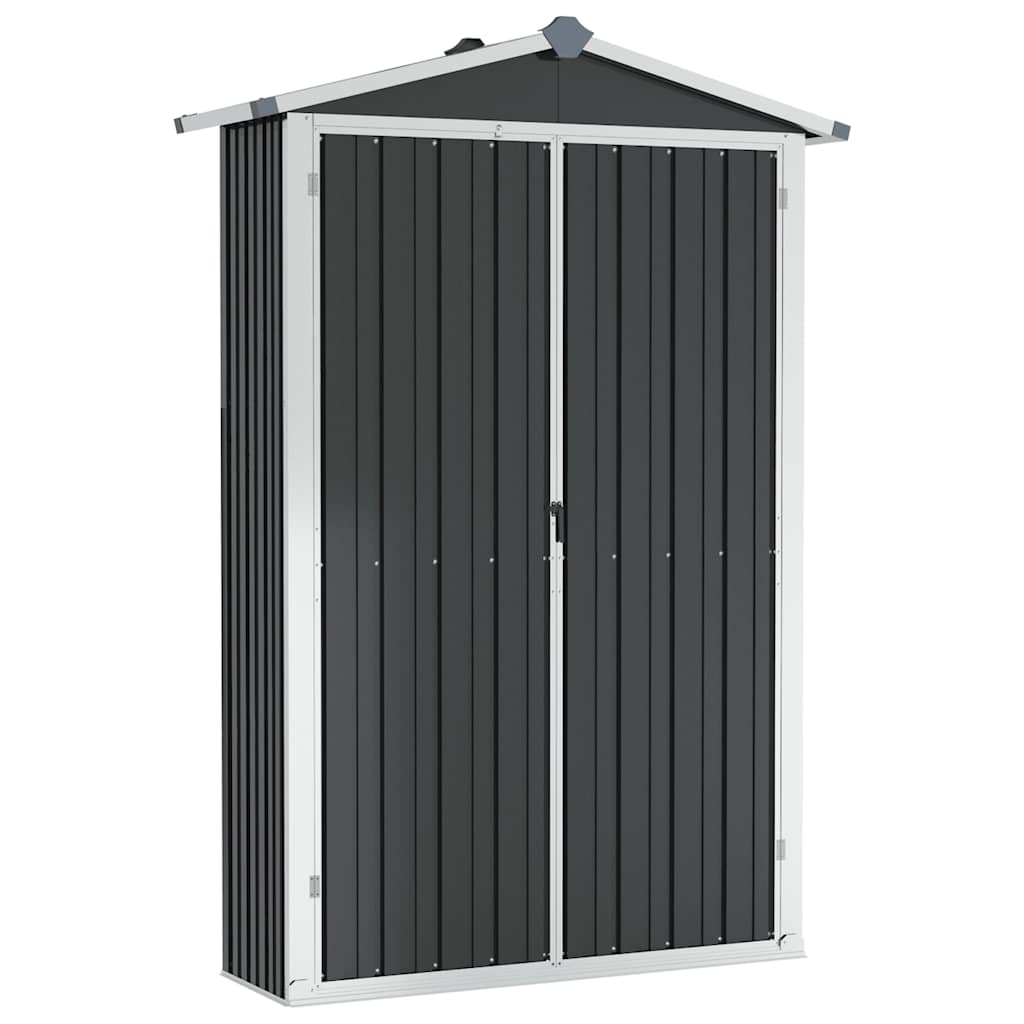 Garden Shed 116X45X175 Cm Galvanised Steel