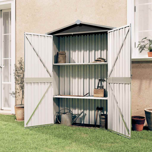 Garden Shed 116X45X175 Cm Galvanised Steel
