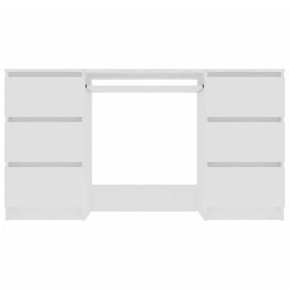 Writing Desk White 140x50x77 cm Engineered Wood