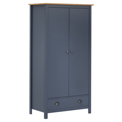 2-Door Wardrobe Hill 89X50X170 Cm Solid Pine Wood