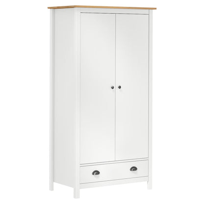 2-Door Wardrobe Hill 89X50X170 Cm Solid Pine Wood