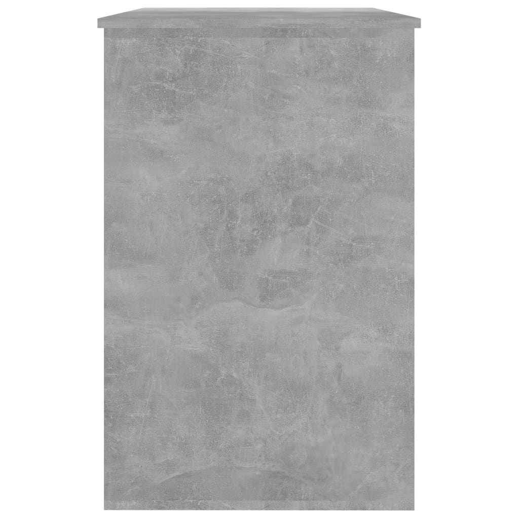 Bureau Béton Gris 100x50x76 cm Bois Contrecollé