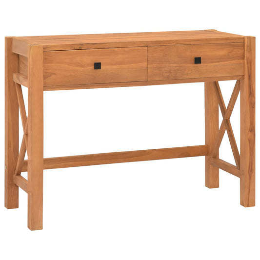 Escritorio con 2 Cajones 100x40x75 cm Madera Teca