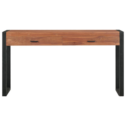 Bureau avec 2 tiroirs 140x40x75 cm Bois de teck