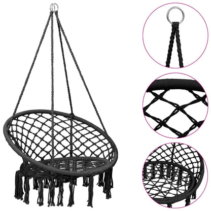 Chaise à bascule hamac 80 cm Anthracite