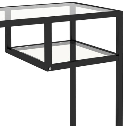Computer Desk Transparent 100x36x74 cm Glass