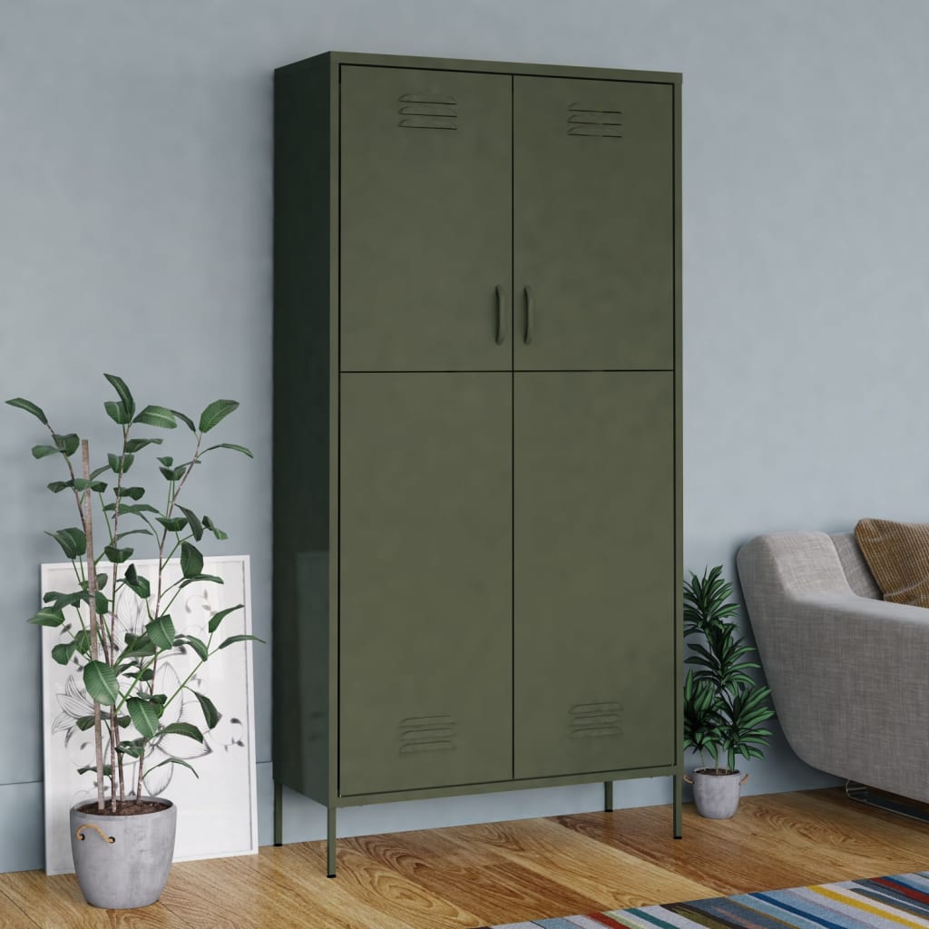 Wardrobe 90X50X180 Cm Steel