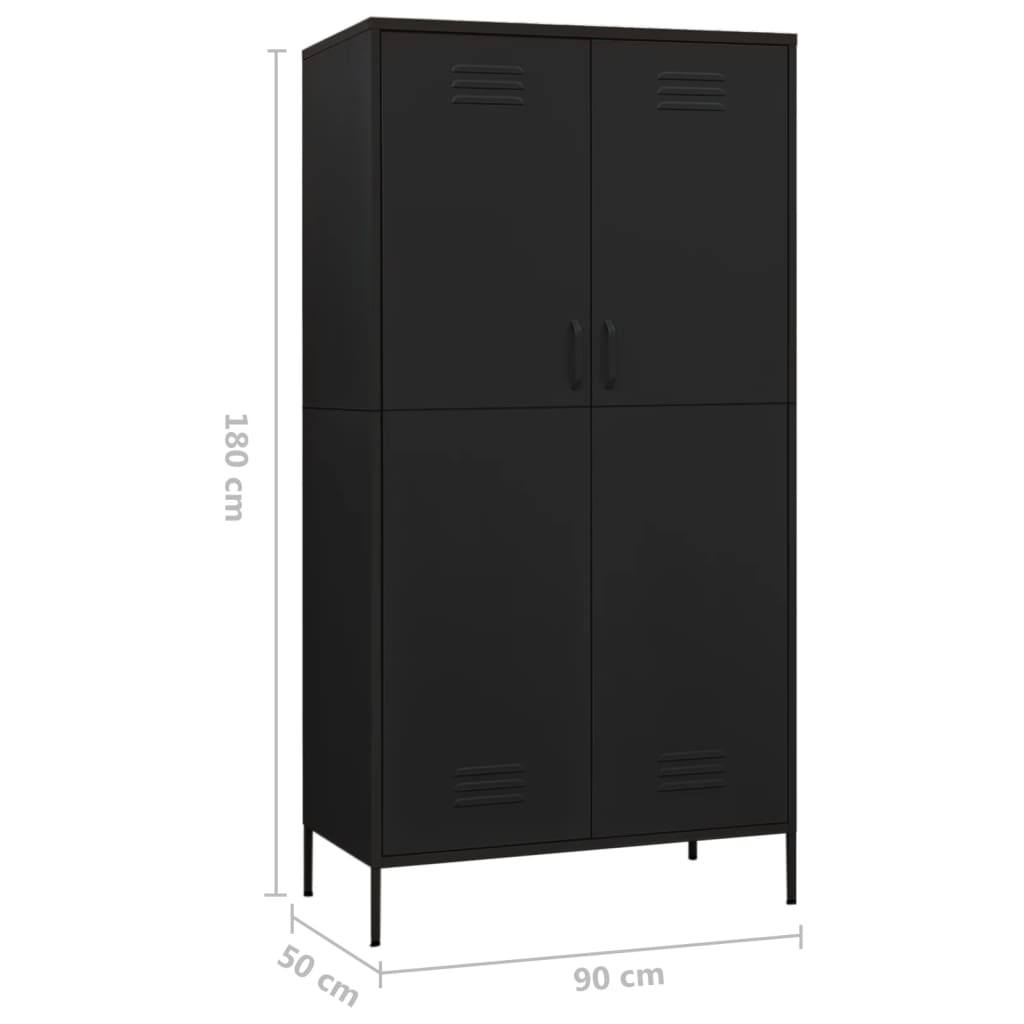 Wardrobe 90X50X180 Cm Steel