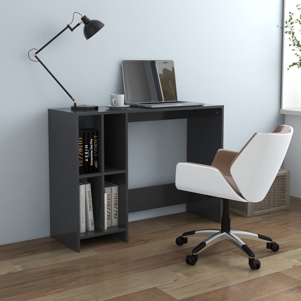 Notebook Desk Grey 102.5x35x75 cm Engineered Wood