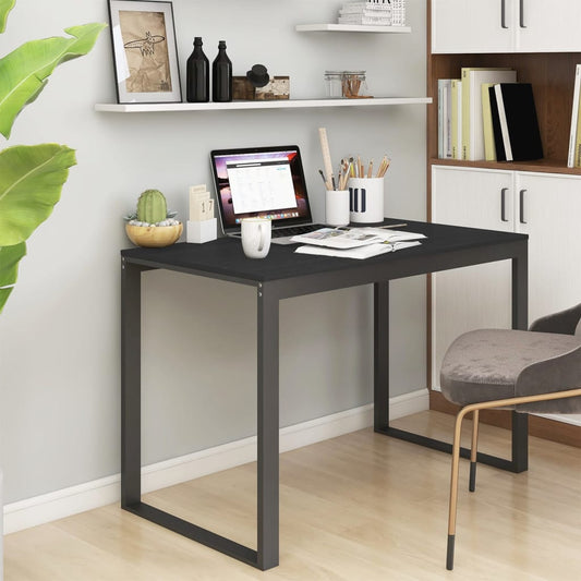 Escritorio de ordenador negro 110x60x73 cm madera de ingeniería