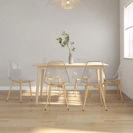 Ghost Dining Chairs 6 pcs Transparent PET