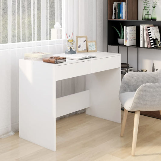 Bureau Blanc 101x50x76,5 cm Bois composite
