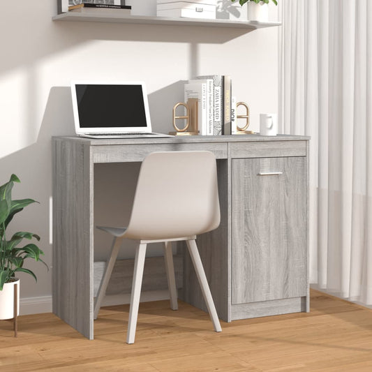 Escritorio Sonoma Gris 100x50x76 cm Madera Sintética