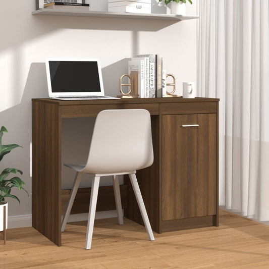 Escritorio Roble Marrón 100x50x76 cm Madera Sintética
