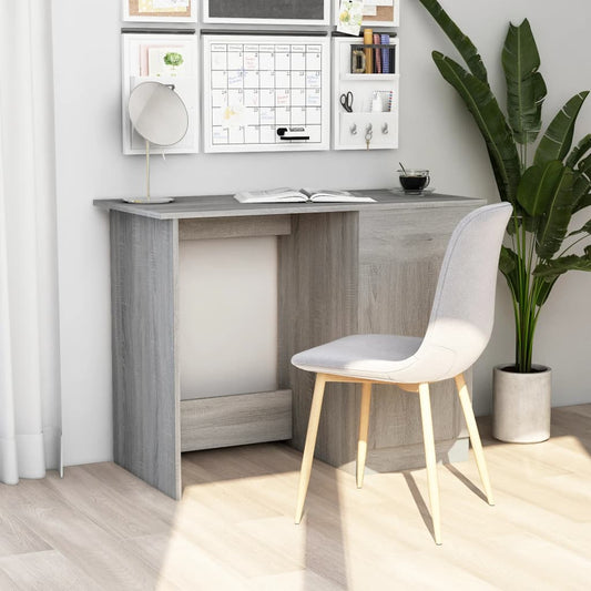 Escritorio Sonoma Gris 100x50x76 cm Madera Sintética