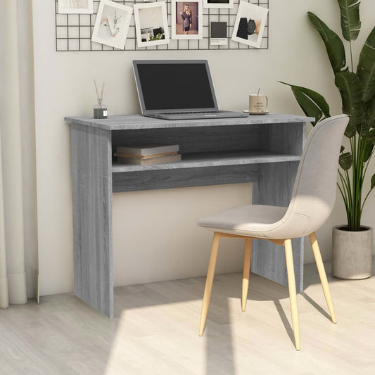 Escritorio Gris Sonoma 90x50x74 cm Madera Sintética