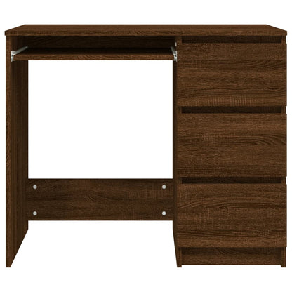Escritorio Roble Marrón 90x45x76 cm Madera Sintética