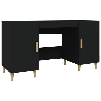 Desk Black 140x50x75 cm Engineered Wood