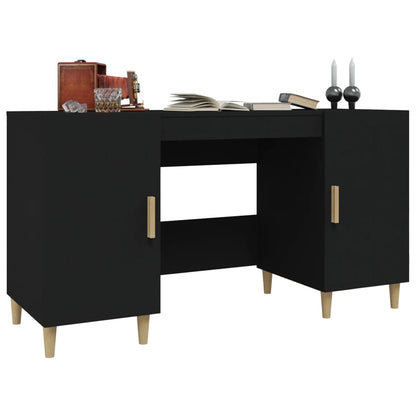 Desk Black 140x50x75 cm Engineered Wood