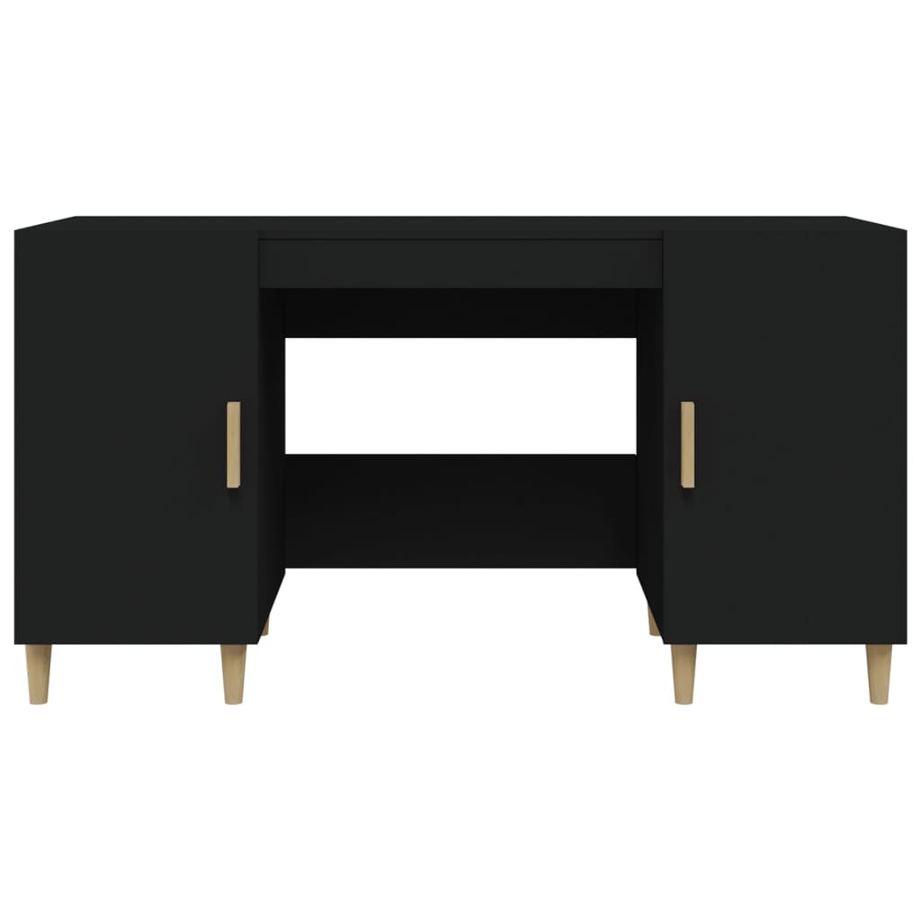 Desk Black 140x50x75 cm Engineered Wood