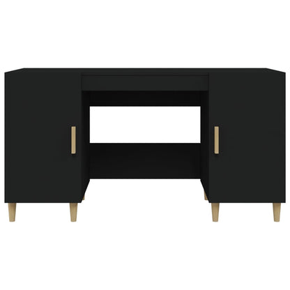 Desk Black 140x50x75 cm Engineered Wood