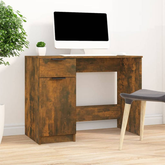 Bureau Chêne fumé 100x50x75 cm Bois composite