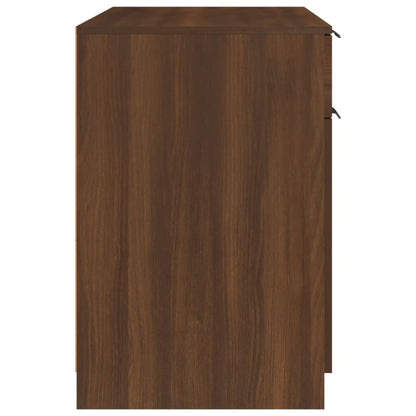 Desk Brown Oak 100x50x75 cm Engineered Wood