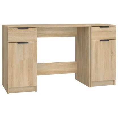 Bureau avec armoire latérale en bois d'ingénierie de chêne de Sonoma